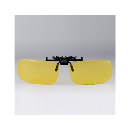 208 Plastic Lens Frameless Clip On Reading Glasses (Transparent Yellow) M.