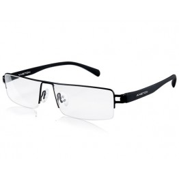 ANSTON P9034 Unisex Stylish Half-rim Glasses (Dark Gray) M.