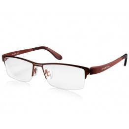 ANSTON P9035 Unisex Stylish Half-rim Glasses (Brown) M.