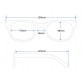 Unisex Metal Frame Glass Lens Sports Glasses Sunglasses (Black) M.