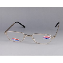 +1.00 Foldable Cupronickel Frame Glass Lens Presbyopic Glasses (Silver) M.