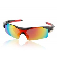 OREKA WG005 White TR90 Frame & REVO Coating Red PC Lenses Sports Riding Glasses (White)