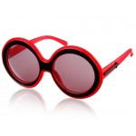 1081-C212 Women's Plastic Frame Resin Lens Stylish UV Protection Sunglasses (Red) M.