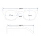 Black PC Frame & Dark Gray PC Lens UV Protection Stylish Glasses Sunglasses (Bright Black) M.